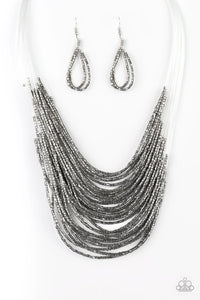 Catwalk Queen - Black Gunmetal Necklace - Paparazzi