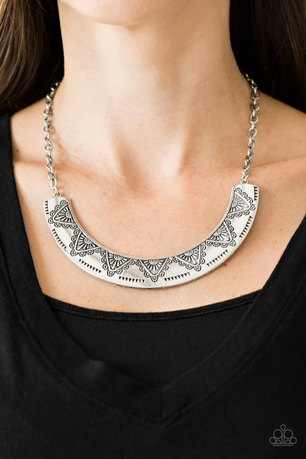 Persian Pharaoh - Silver Necklace - Paparazzi