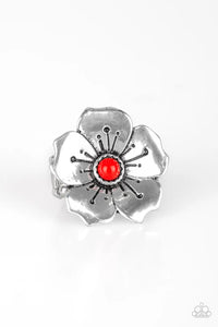 Boho Blossom - Red Ring - Paparazzi