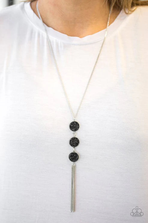 Triple Shimmer - Black Necklace - Paparazzi