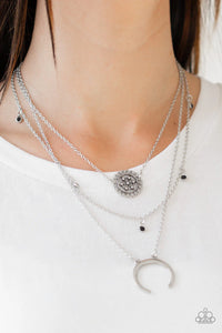 Lunar Lotus - Black Necklace - Paparazzi