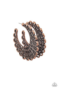 Funky Flirt - Copper Earrings - Paparazzi