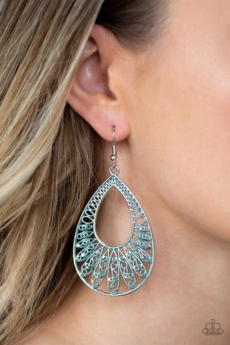 Flamingo Flamenco - Blue Earrings - Paparazzi