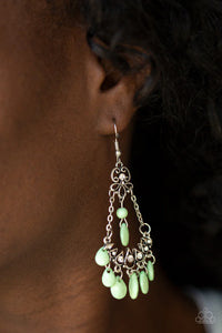 Malibu Sunset - Green Earrings - Paparazzi