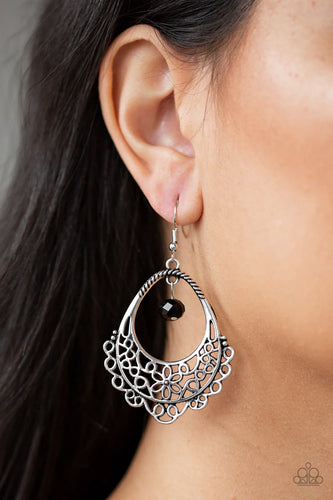 Garden Society - Black Earrings - Paparazzi