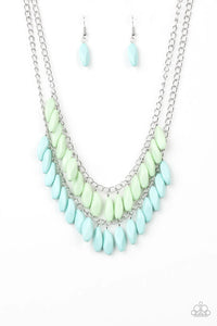 Beaded Boardwalk - Blue Necklace - Paparazzi