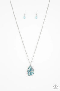 Gleaming Gardens - Blue Necklace - Paparazzi