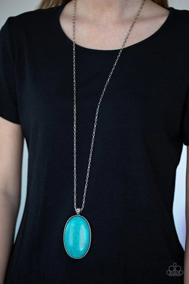 Stone Stampede - Blue Necklace - Paparazzi