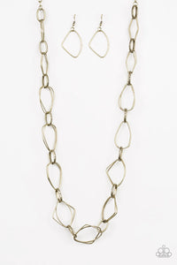 Attitude Adjustment - Brass Necklace - Paparazzi