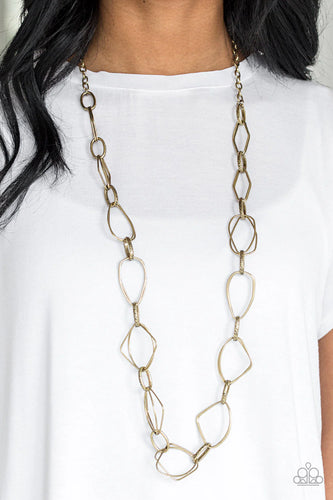 Attitude Adjustment - Brass Necklace - Paparazzi