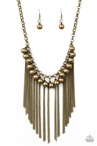 Powerhouse Prowl - Brass Necklace - Paparazzi