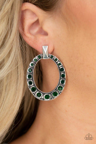 All For GLOW - Green Earrings - Paparazzi