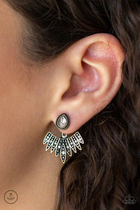 Wing Fling - Brass Earrings - Paparazzi