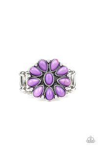 Stone Gardenia - Purple Ring - Paparazzi