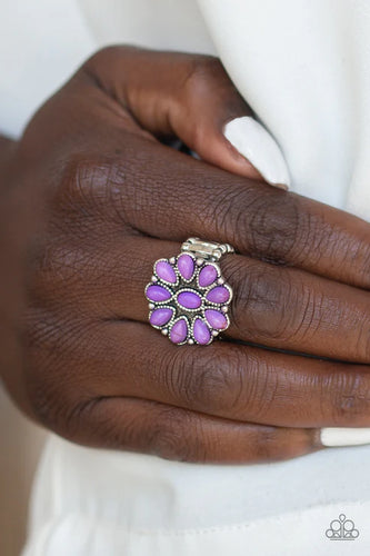 Stone Gardenia - Purple Ring - Paparazzi