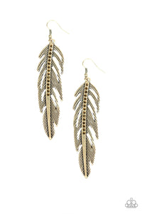 Give Me a ROOST - Brass Earrings - Paparazzi