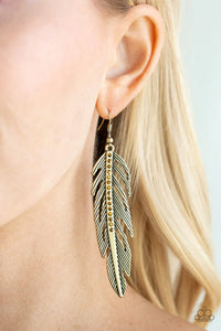 Give Me a ROOST - Brass Earrings - Paparazzi