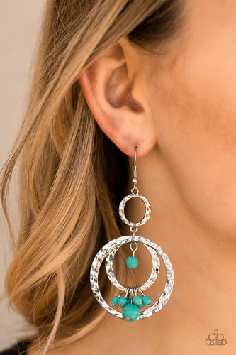 Rio Rustic - Blue Earrings - Paparazzi