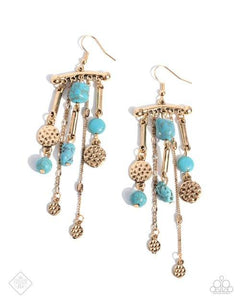 Coachella Cascade - Blue Earrings - Paparazzi