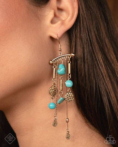 Coachella Cascade - Blue Earrings - Paparazzi