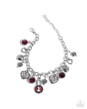 Load image into Gallery viewer, Luxurious Locks - Red Bracelet - Paparazzi