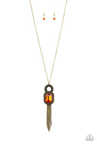 A Good TALISMAN Is Hard To Find - Orange Necklace - Paparazzi