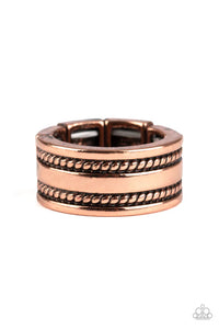 Special Ops - Copper Men's Ring - Paparazzi