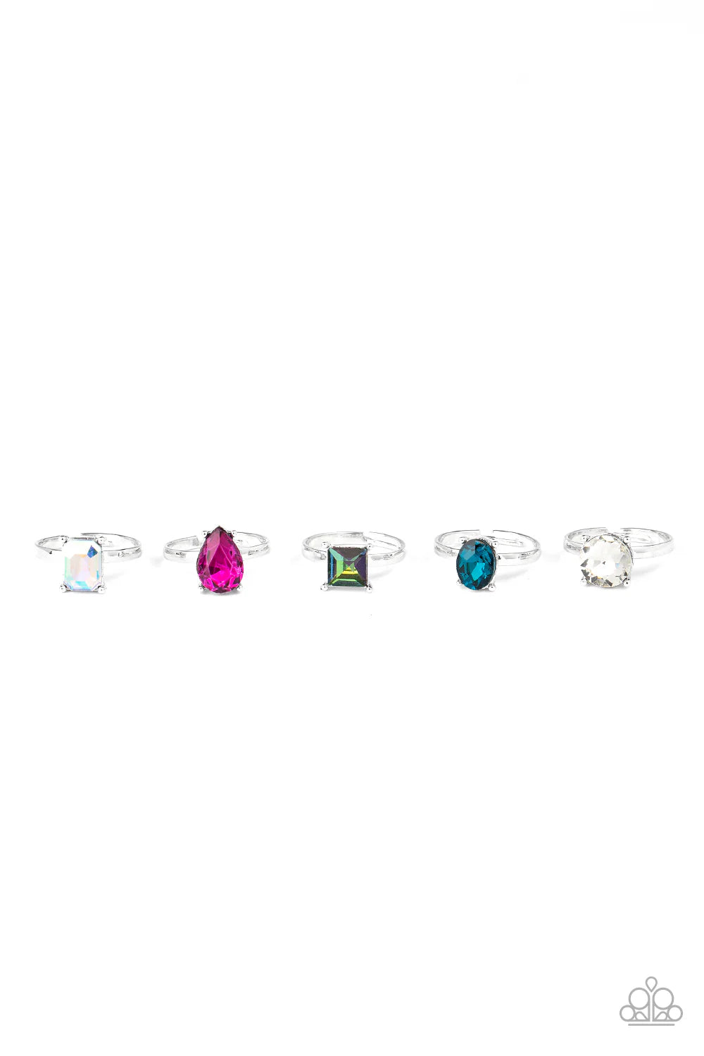 Starlet Shimmer - Kids Teardrop Rhinestone Rings