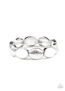 Decadently Dewy - White Bracelet - Paparazzi