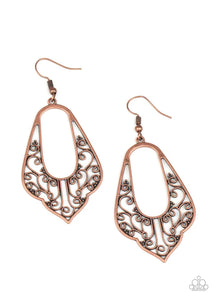 Grapevine Glamour - Copper Earrings - Paparazzi