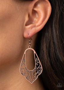 Grapevine Glamour - Copper Earrings - Paparazzi