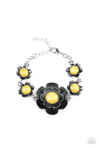 Badlands Blossom - Yellow Bracelet - Paparazzi