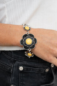 Badlands Blossom - Yellow Bracelet - Paparazzi