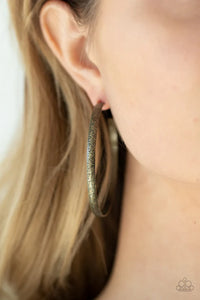 Rustic Radius - Brass Earrings - Paparazzi