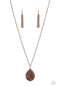 Wearable Wildflowers - Copper Necklace - Paparazzi