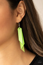 Load image into Gallery viewer, Suede Shade - Green Earrings - Paparazzi