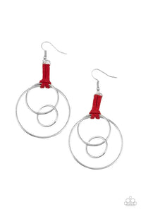 Fearless Fusion - Red Earrings - Paparazzi