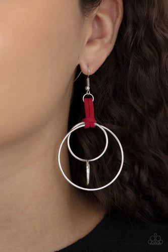 Fearless Fusion - Red Earrings - Paparazzi