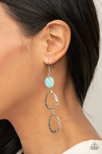 Surfside Shimmer - Blue Earrings - Paparazzi
