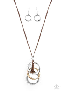 Harmonious Hardware - Brown Necklace - Paparazzi