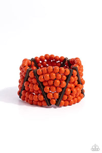 Way Off TROPIC - Orange Bracelet - Paparazzi