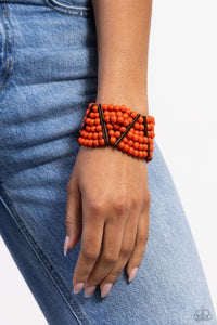 Way Off TROPIC - Orange Bracelet - Paparazzi