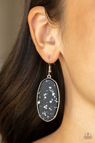 Stone Sculptures - Black Earrings - Paparazzi