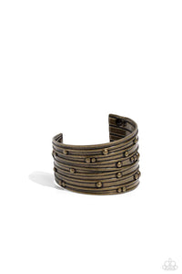 Mechanical Motif - Brass Bracelet - Paparazzi