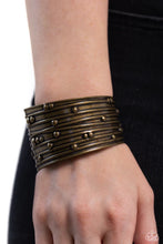 Load image into Gallery viewer, Mechanical Motif - Brass Bracelet - Paparazzi