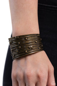 Mechanical Motif - Brass Bracelet - Paparazzi