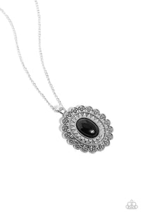 Mesa Medallion - Black Necklace - Paparazzi