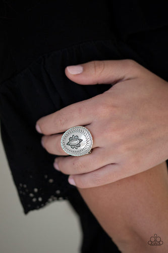 Down and OUTBACK - Silver Ring - Paparazzi