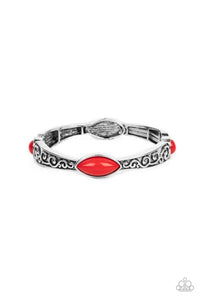 Veranda Variety - Red Bracelet - Paparazzi