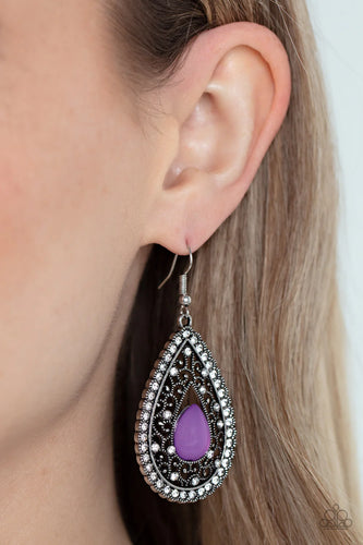 Cloud Nine Couture - Purple Earrings - Paparazzi